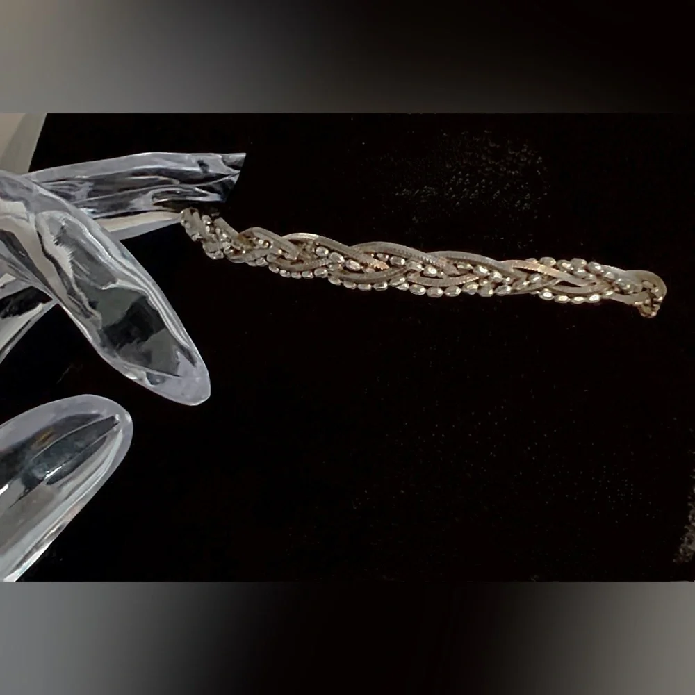 Danecraft Textured & Braided Silver Bracelet